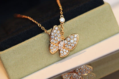 [Opulent Aurora]BUTTERFLY DIAMOND NECKLACE