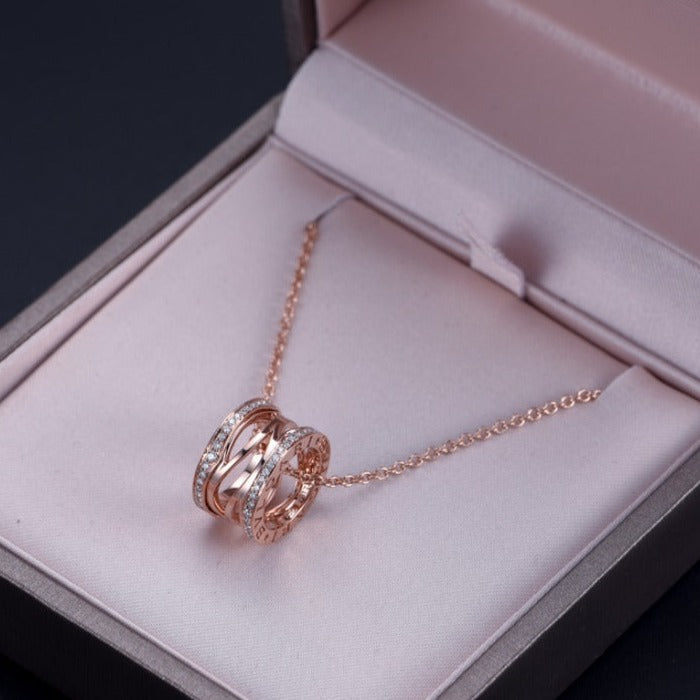 [Opulent Aurora]ZERO 1 PINK GOLD DIAMOND OPEN NECKLACE