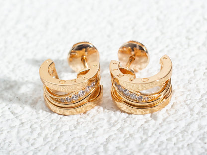 [Opulent Aurora]ZERO 1 PINK GOLD DIAMONDS EARRINGS