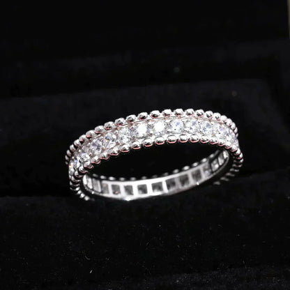 [Opulent Aurora]PERLEE DIAMOND SILVER RING