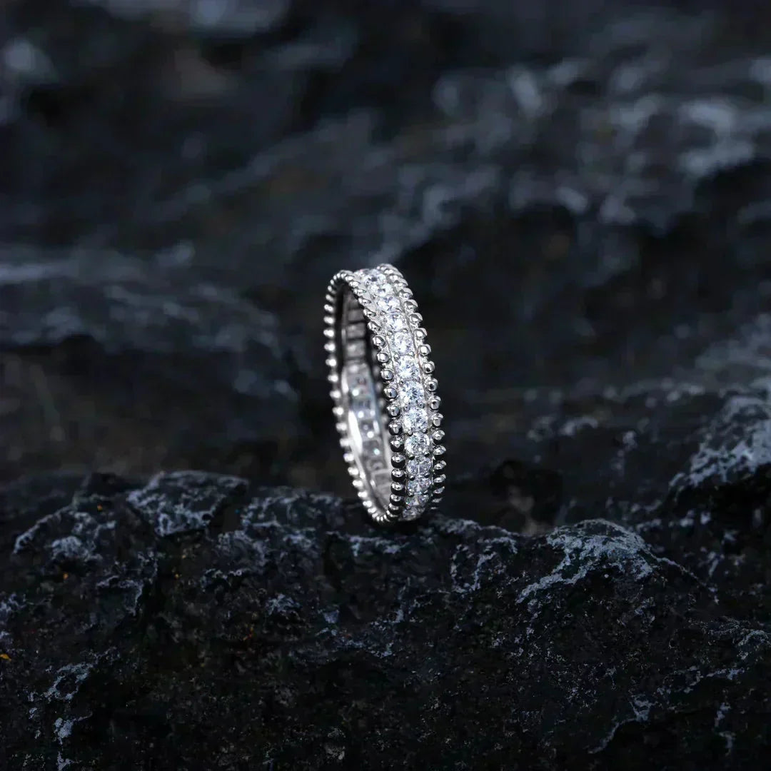 [Opulent Aurora]PERLEE DIAMOND SILVER RING