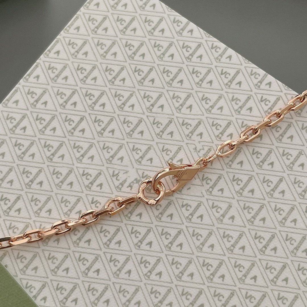 [Opulent Aurora]LUCKY SPRING 15 MOTIFS ROSE GOLD NECKLACE