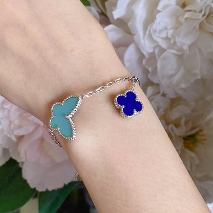 [Opulent Aurora]LUCKY SPRING SILVER BRACELET 4 MOTIF