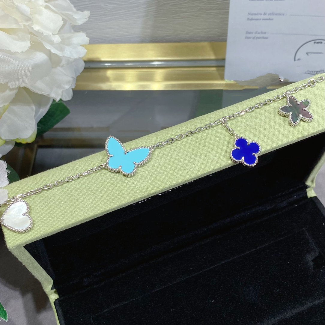 [Opulent Aurora]LUCKY SPRING SILVER BRACELET 4 MOTIF