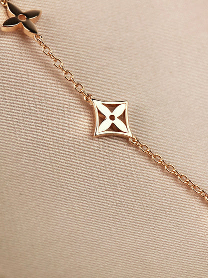 [Opulent Aurora]STAR AND SUN 7 MOTIFS GOLD BRACELET