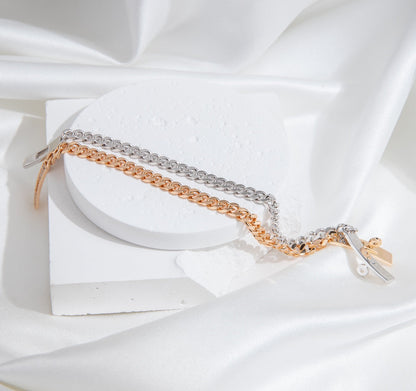 [Opulent Aurora]KELLY CHAIN SILVER DIAMOND BRACELET