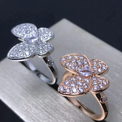 [Opulent Aurora]BUTTERFLY PINK GOLD DIAMOND RING