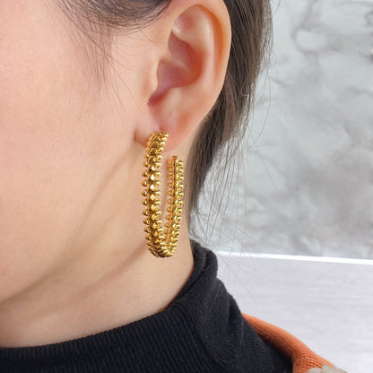 [Opulent Aurora]CLASH LARGE HOOP EARRINGS