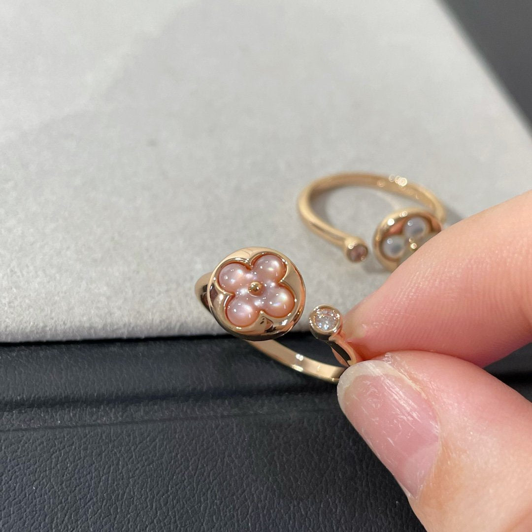 [Opulent Aurora]SUN 1 DIAMOND PINK MOP RING