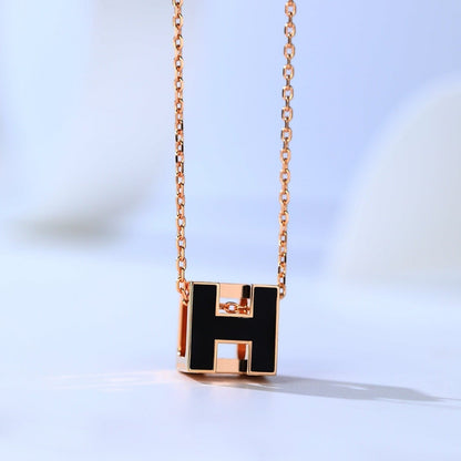 [Opulent Aurora]H CAGE PINK GOLD NECKLACE