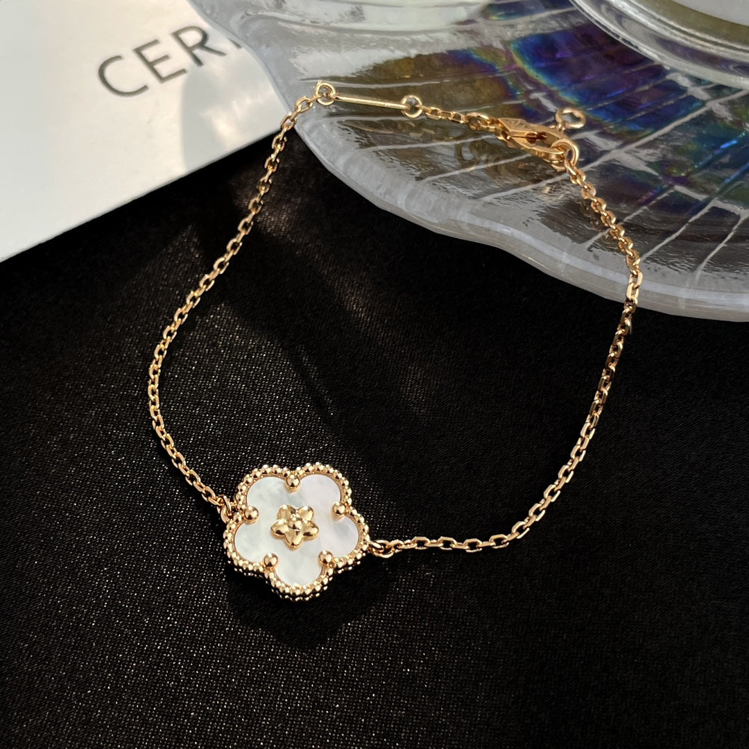 [Opulent Aurora]LUCKY SPRING ROSE GOLD MOP BRACELET