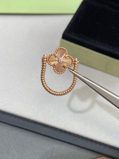 [Opulent Aurora]CLOVER RIVERSIBLE ROSE GOLD RING