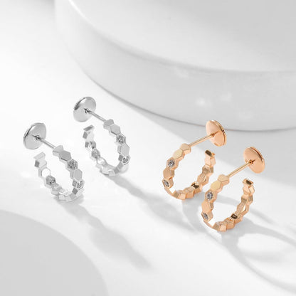 [Opulent Aurora]BEE LOVE DIAMOND HOOP EARRINGS