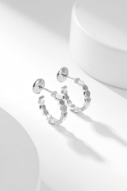 [Opulent Aurora]BEE LOVE DIAMOND HOOP EARRINGS