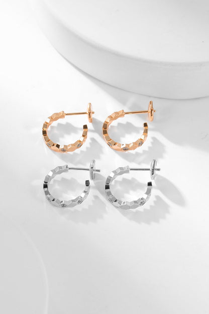 [Opulent Aurora]BEE LOVE DIAMOND HOOP EARRINGS