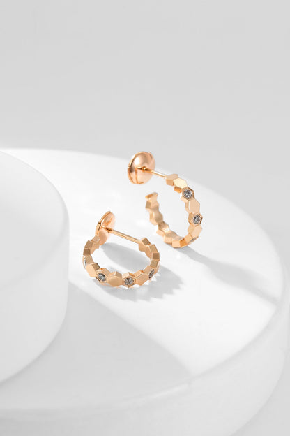 [Opulent Aurora]BEE LOVE DIAMOND HOOP EARRINGS