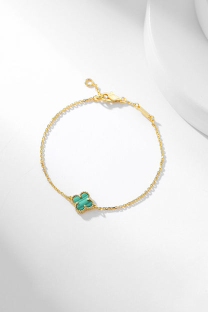 [Opulent Aurora]CLOVER BRACELET MALACHITE 1 MOTIF