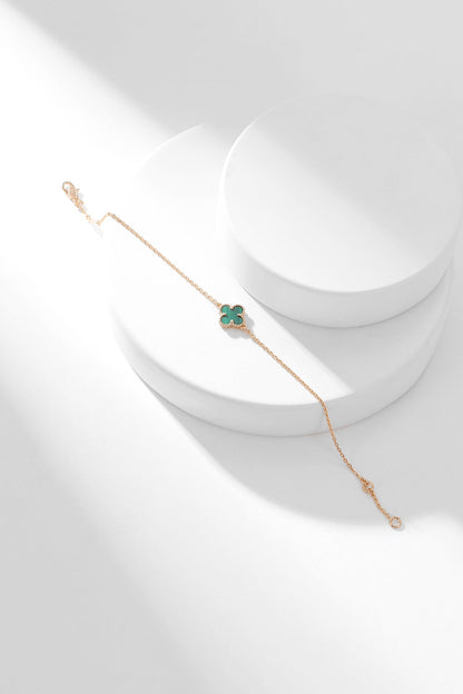 [Opulent Aurora]CLOVER BRACELET MALACHITE 1 MOTIF