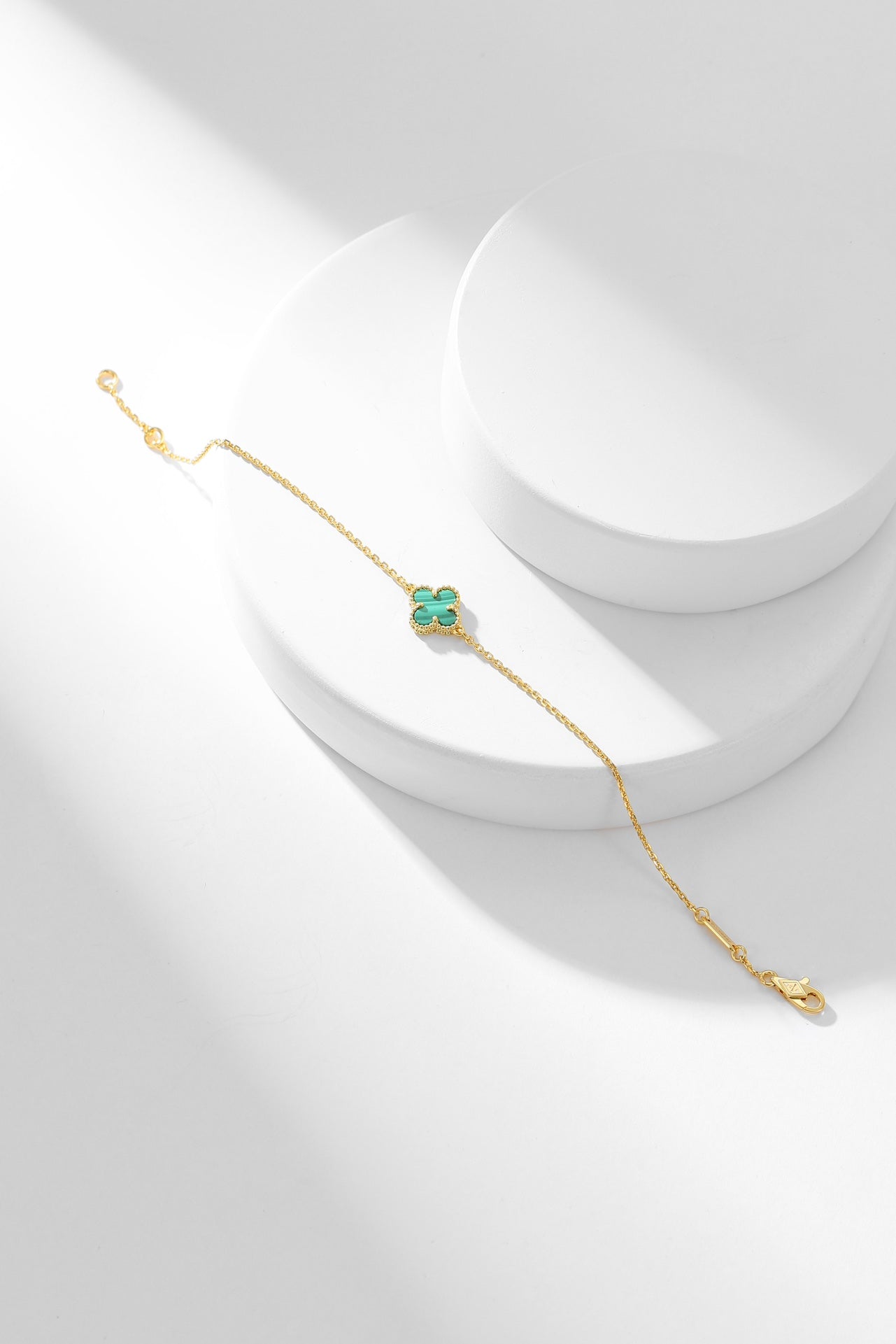 [Opulent Aurora]CLOVER BRACELET MALACHITE 1 MOTIF