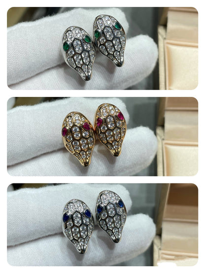 [Opulent Aurora]SERPENT DIAMOND STUD EARRINGS