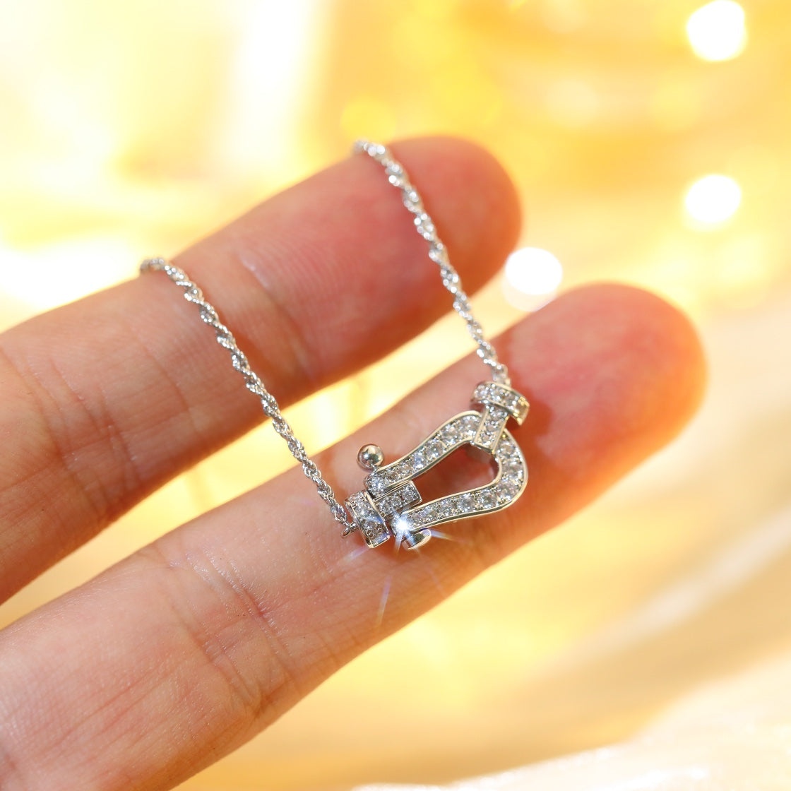 [Opulent Aurora]FORCE 10 DIAMOND SILVER NECKLACE MINI MODEL