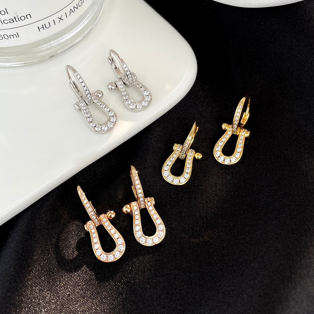 [Opulent Aurora]FORCE 10 FULL DIAMOND DROP EARRINGS MEDIUM MODEL