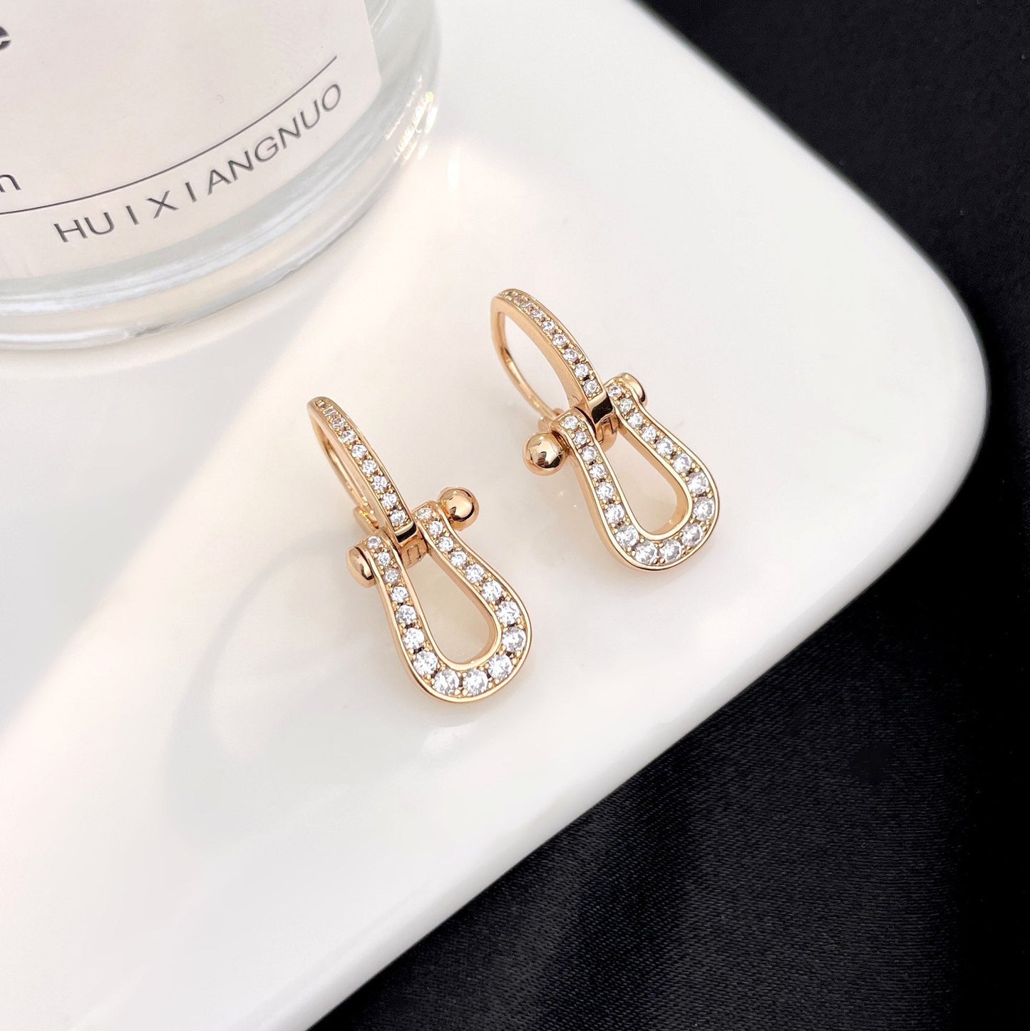 [Opulent Aurora]FORCE 10 FULL DIAMOND DROP EARRINGS MEDIUM MODEL