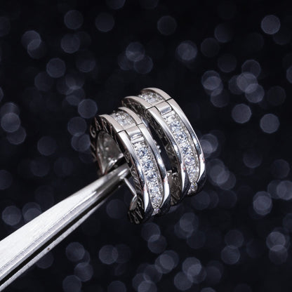 [Opulent Aurora]ZERO 1 MINI SILVER DIAMOND EARRINGS