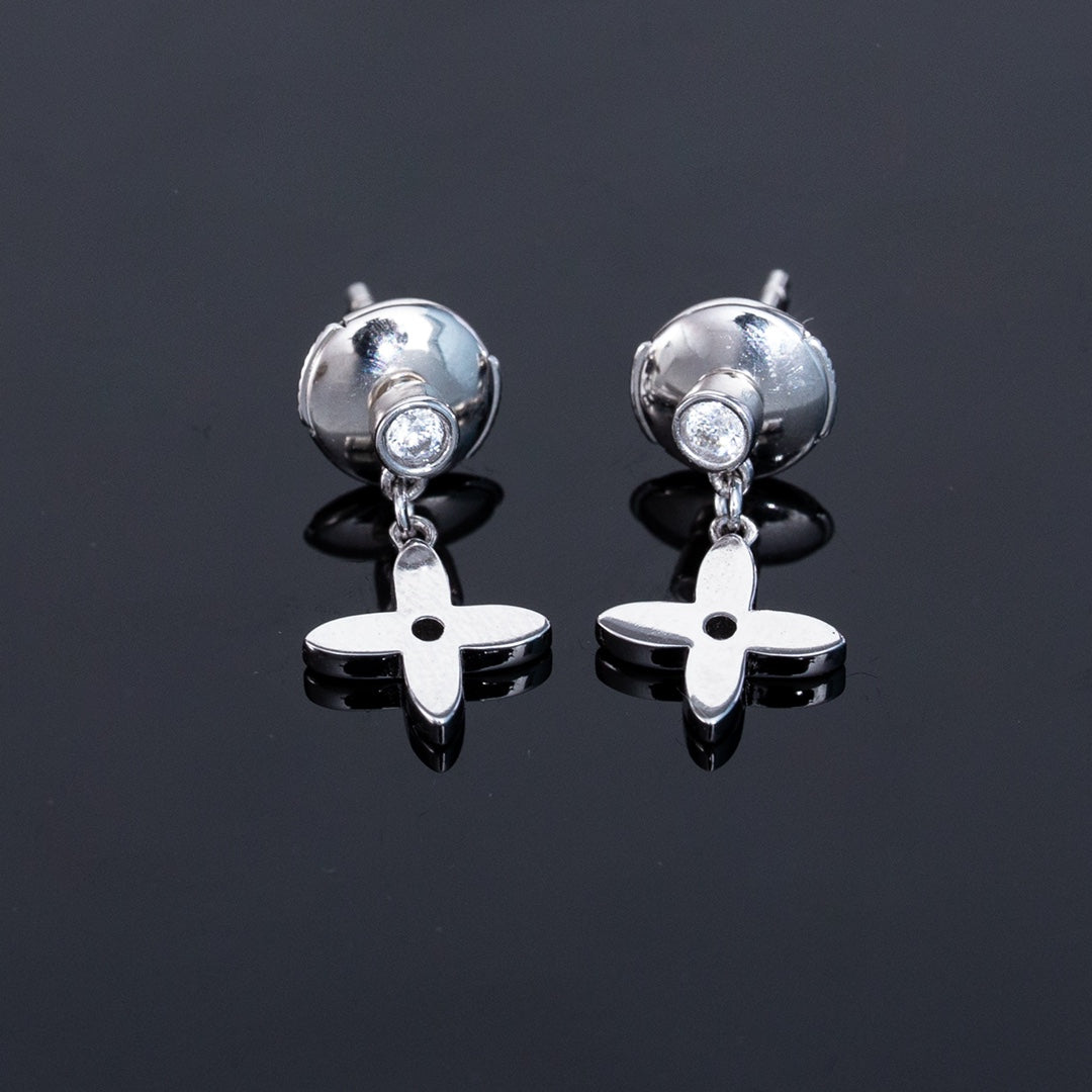 [Opulent Aurora]VIDYLLE SILVER DIAMOND MINI DROP EARRINGS