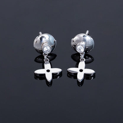 [Opulent Aurora]VIDYLLE SILVER DIAMOND MINI DROP EARRINGS