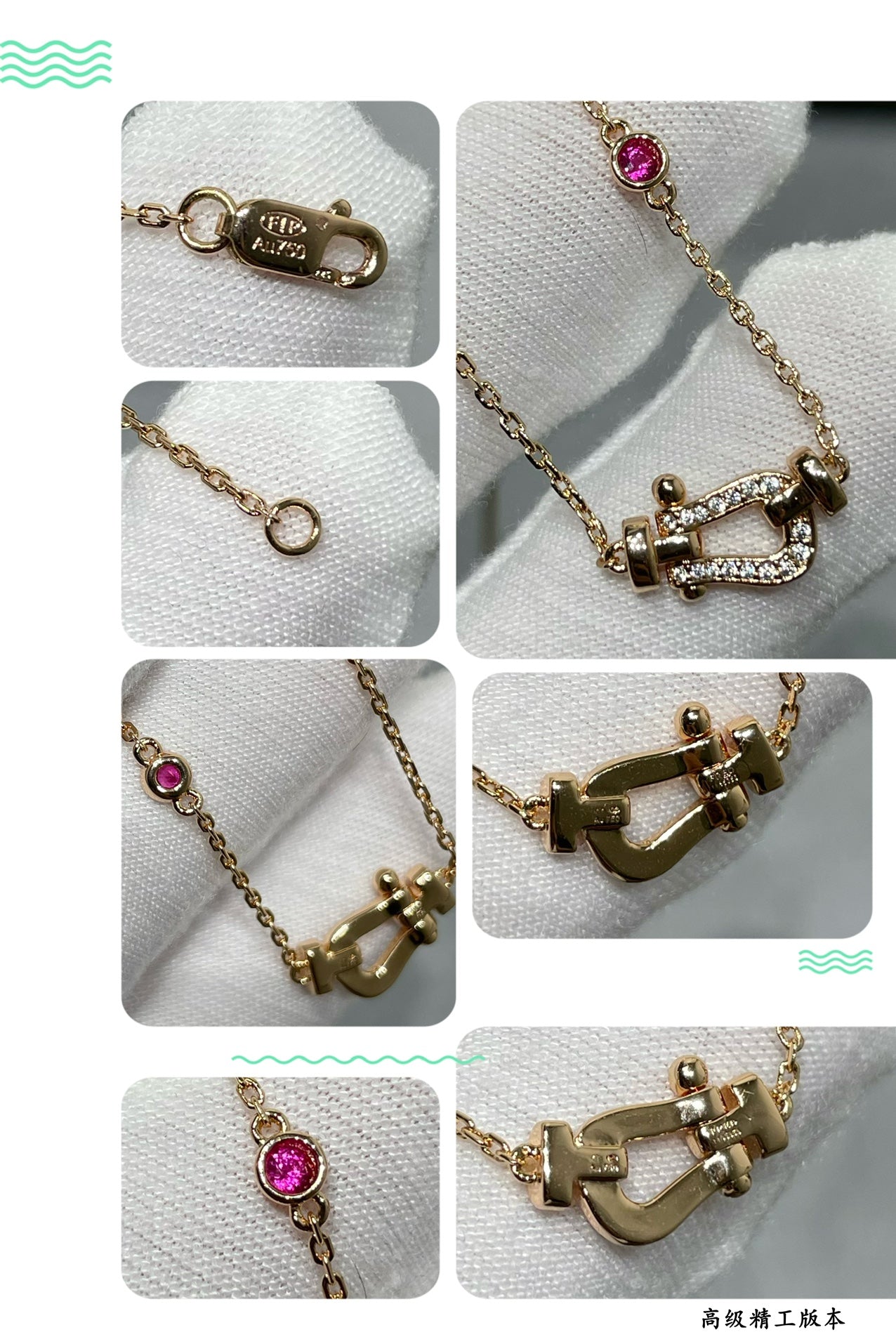 [Opulent Aurora]FORCE 10 DIAMOND PINK GOLD NECKLACE