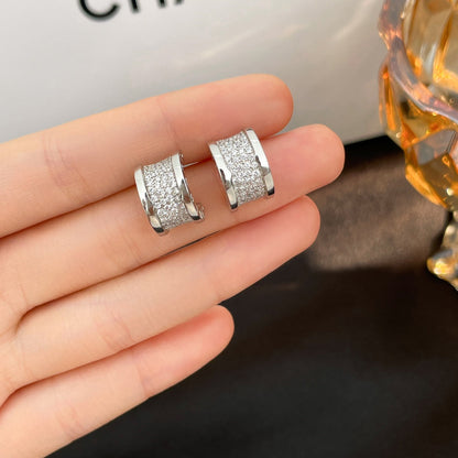 [Opulent Aurora]ZERO 1 DIAMOND PAVED EARRINGS