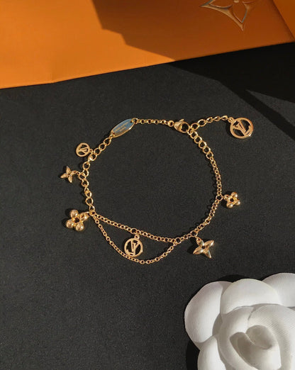 [Opulent Aurora]BLOOMING PINK GOLD MOP BRACELET