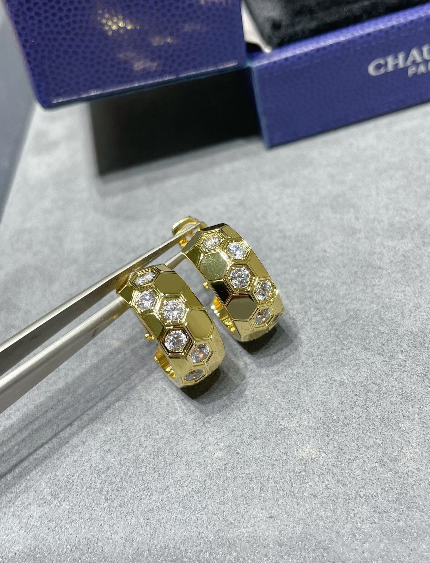 [Opulent Aurora]BEE LOVE DIAMOND HOOP EARRINGS