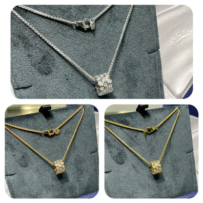 [Opulent Aurora]BEE LOVE DIAMOND PAVED 3 ROW NECKLACE