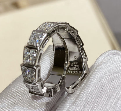 [Opulent Aurora]SERPENTI RING SILVER DIAMOND PAVED