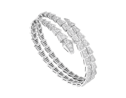 [Opulent Aurora]SERPENTI BRACELET SILVER DIAMOND DOUBLE ROW