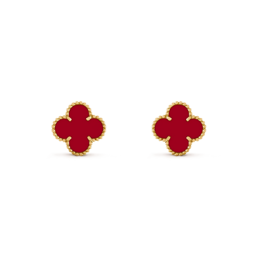 [Opulent Aurora]CLOVER MEDIUM 1 MOTIFS CARNELIAN  EARRINGS