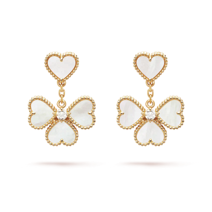 [Opulent Aurora]CLOVER SWEET WHITE MOP EARRINGS