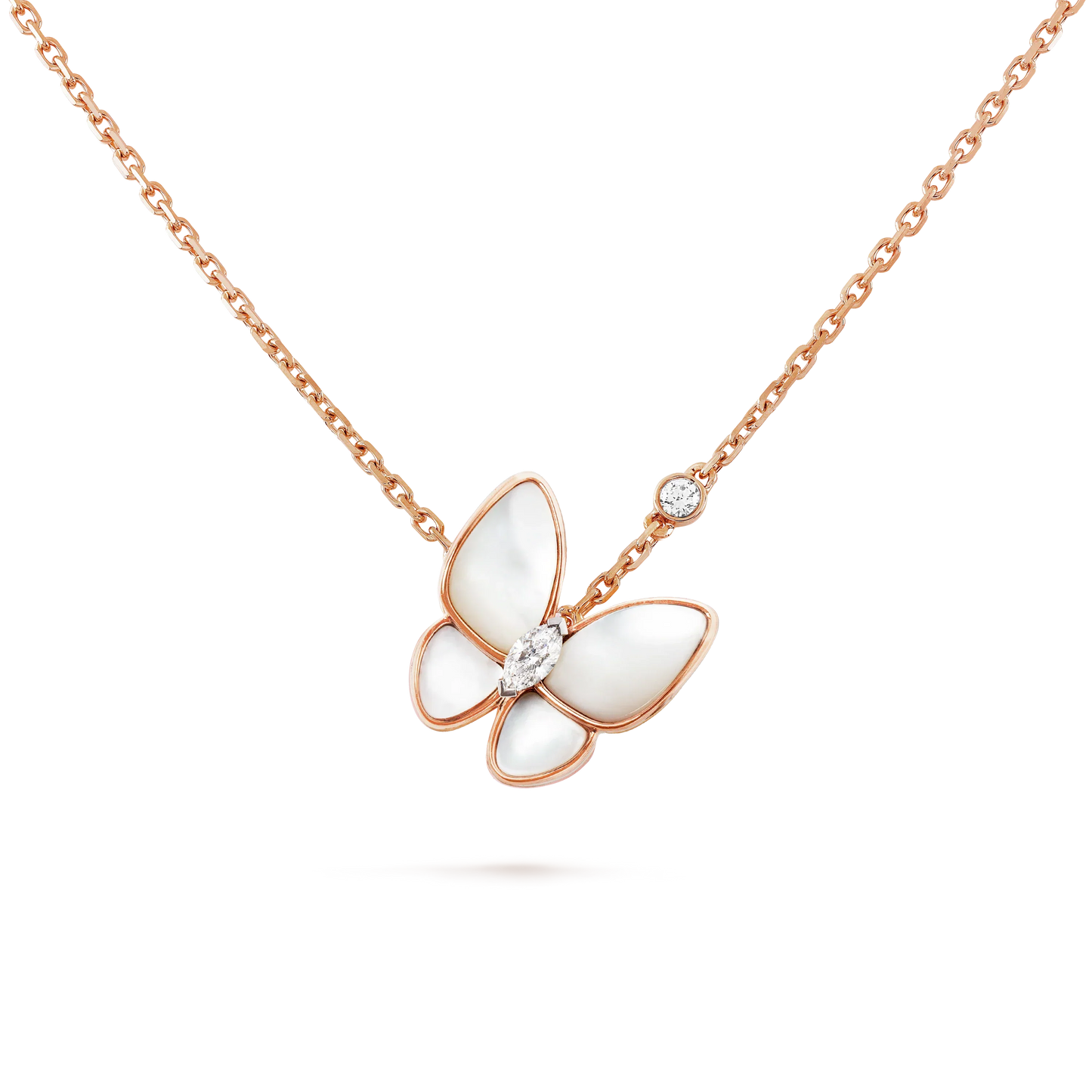 [Opulent Aurora]BUTTERFLY MOP DIAMOND NECKLACE