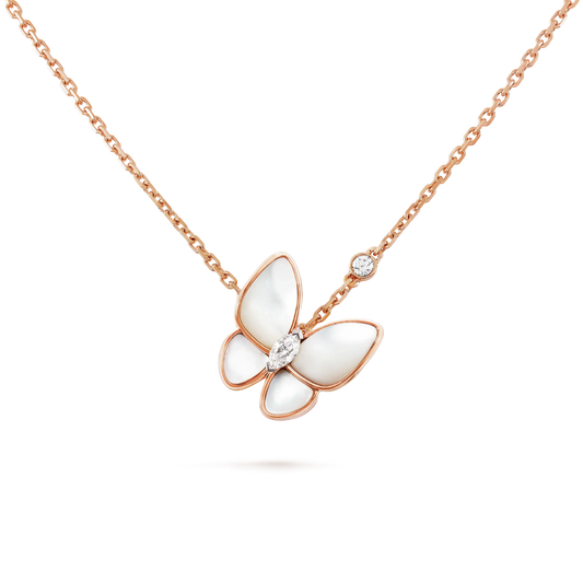 [Opulent Aurora]BUTTERFLY MOP DIAMOND NECKLACE