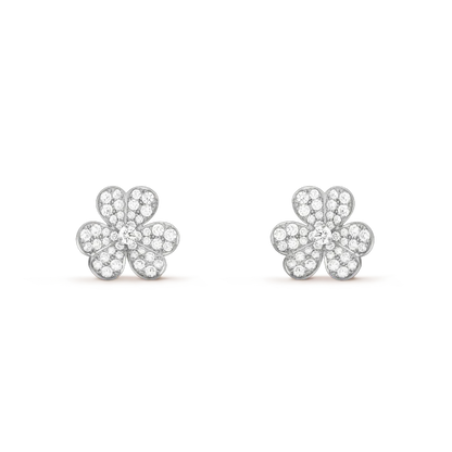 [Opulent Aurora]CLOVER COMOS DIAMOND EARRINGS SILVER