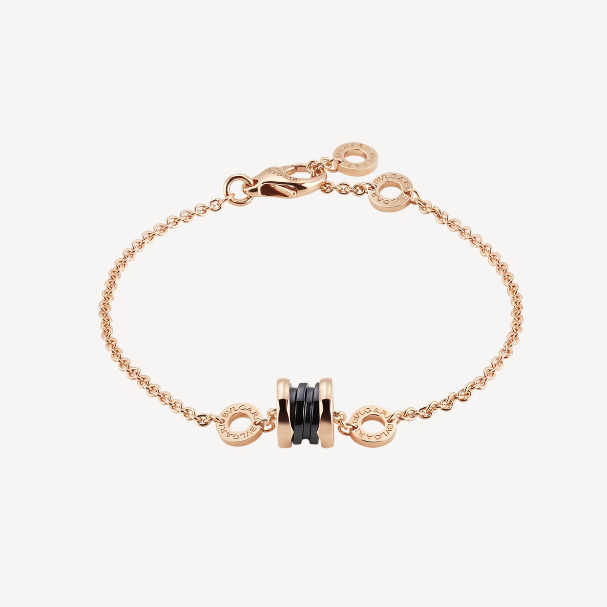 [Opulent Aurora]ZERO 1 SOFT PINK GOLD AND BLACK CERAMIC BRACELET