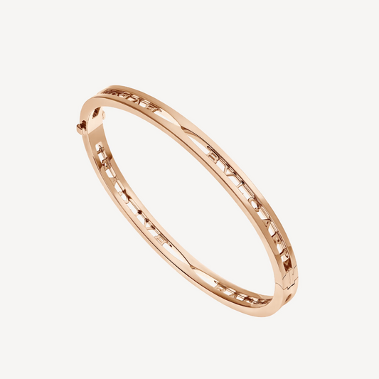 [Opulent Aurora]ZERO 1 SPIRAL LOGO PINK GOLD BRACELET