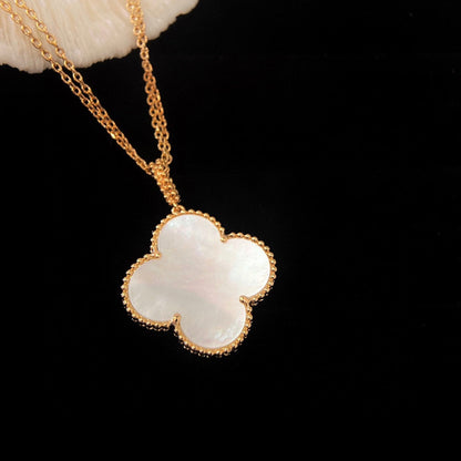 [Opulent Aurora]CLOVER 25MM MOP LARGE PENDANT NECKLACE