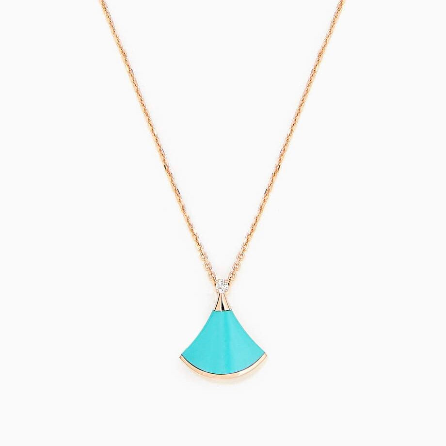 [Opulent Aurora]DREAM NECKLACE TURQUOISE PINK GOLD