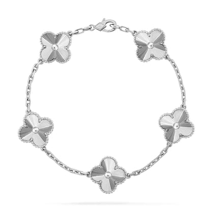 [Opulent Aurora]CLOVER SILVER 5 MOTIFS BRACELET