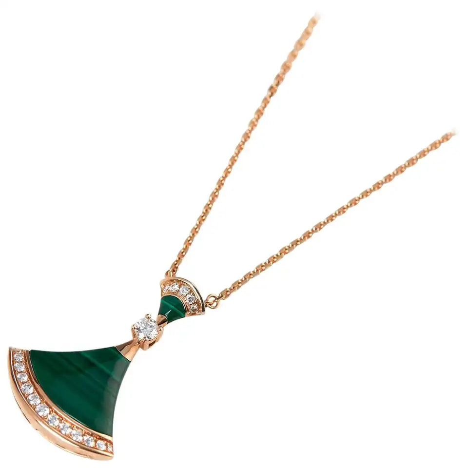 [Opulent Aurora]DREAM NECKLACE MALACHITE DIAMOND