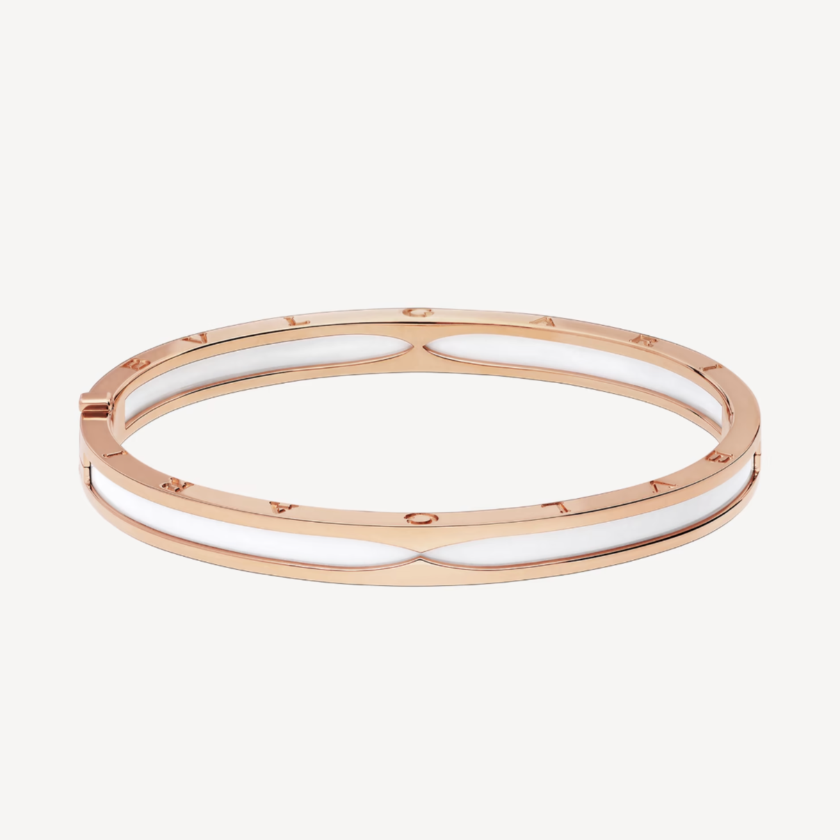 [Opulent Aurora]ZERO 1 PINK GOLD WITH WHITE CERAMIC BRACELET