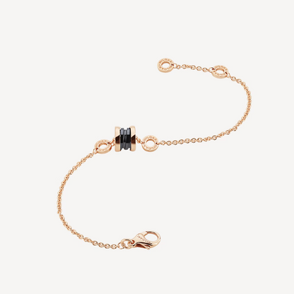 [Opulent Aurora]ZERO 1 SOFT PINK GOLD AND BLACK CERAMIC BRACELET